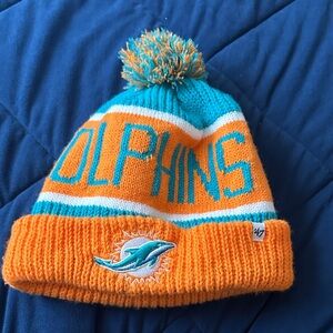 47 Brand Orange and Teal Dolphins Beanie